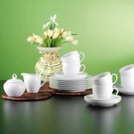 Seltmann Weiden Rondo/Liane Wei&szlig; Kaffeeservice 20-teilig
