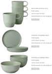 Mepal SILUETA Fr&uuml;hst&uuml;cks-Set 12-teilig - Nordic Black
