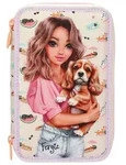TOPModel 3-Fach Federtasche SUNNY DOG inkl. Stifte