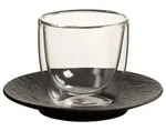 Villeroy & Boch Manufacture Rock Glow Espressoglas mit Untertasse 60 ml