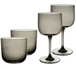like. by Villeroy & Boch Like Glass Wein- und Wassergl&auml;ser Set 4-teilig - Smoke