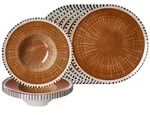Ritzenhoff & Breker Natura Pizza- und Pasta-Set 12-teilig - Braun