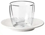 Villeroy & Boch Manufacture Rock Espressoglas mit Untertasse 60 ml wei&szlig;
