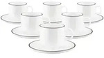 Seltmann Weiden Sento Home Pure Lines Cappuccinotasse mit Untertasse 300 ml 6er...