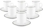 Seltmann Weiden Sento Home Pure Lines Kaffeebecher mit Untertasse 400 ml 6er...