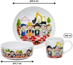 Van Well Kindergeschirr Set 3-teilig Baustelle