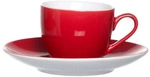 Ritzenhoff & Breker DOPPIO Espressotasse mit Untertasse 80 ml 6er Set - Rot