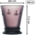 La Roch&egrave;re Biene Abeille Wasserglas 260 ml 4er Set farbig