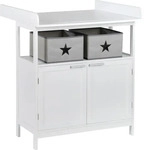 Roba 1711040 WE, Roba Wickelkommode Hamburg mit Wickelaufsatz & 2 Canvas-Boxen -