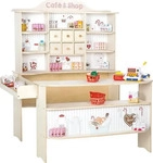 Roba 480020 ZU, Roba Verkaufsstand Cafe & Shop inkl. 100 Teile Zubeh&ouml;r - Natur