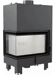Kratki Wasserf&uuml;hrender Kamineinsatz MBM links 12 kW &Oslash; 180 schwarz Hausheizung...