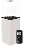 KRATKI Gaskamin PATIO MINI Glas Weiss Ferngesteuert Gasheizger&auml;t 4-8,2 kW