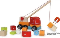 Jamara 460700, Jamara Holzspielzeug Kidiwood Steckspiel Mobilkran 14tlg.