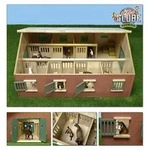 Kids Globe 610595, Pferdestall aus Holz mit 7 Boxen Modell von Kids Globe 1:24