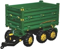 rolly toys R12504, Multi Trailer Dreiseitenkipper mit Kurbel John Deere gr&uuml;n von