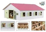 Pferdestall mit 7 Boxen pink Modell von Kids Globe 1:24