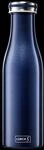 LURCH Isolierflasche Edelstahl 0,5l - Die Trinkflasche f&uuml;r unterwegs | Blau-Metallic
