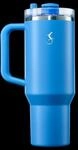 LURCH Isolierbecher Big Cup 1,2l mit ausfahrbarem Trinkhalm Azur