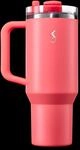 LURCH Isolierbecher Big Cup 1,2l mit ausfahrbarem Trinkhalm Pink