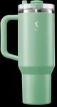 LURCH Isolierbecher Big Cup 1,2l mit ausfahrbarem Trinkhalm Dark Salvia