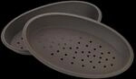 LURCH Silikon Pizza-Backform 2er Set 25x15cm - f&uuml;r knusprige Pizzen