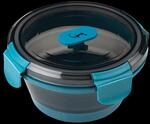 LURCH Frischhaltebox Silikon 400 ml rund Petrol &ndash; Faltbar und Auslaufsicher -