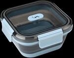 LURCH Frischhaltebox Silikon 700 ml Frozen Blue &ndash; Faltbar und Auslaufsicher -
