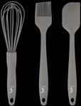 Lurch Flexi Starter Tools 3er Set, Teigschaber, Pinsel, Schneebesen, backen,