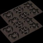LURCH Lebkuchen Backform f&uuml;r Brezeln, Herzen, Sterne 2er Set | FLEXI&reg;FORM Silikon