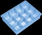 LURCH Eisformer W&uuml;rfel 4cm f&uuml;r 12 Eisw&uuml;rfel Silikon eisblau