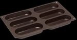 LURCH Silikon HotdogBun-Backform 6-fach 30x17,5cm - f&uuml;r Hotdogs- und Br&ouml;tchen