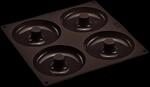 LURCH Silikon-Backform Bagels & Cronuts 4-fach 26x26cm - f&uuml;r Bagels, Cronuts und