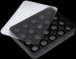 LURCH ICE FORMER Kugel &Oslash;3cm schwarz transparent Eisw&uuml;rfelform mit Deckel