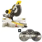 Dewalt Paneels&auml;ge DWS 780 SET inkl. S&auml;gebl&auml;tter