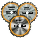 Dewalt S&auml;geblatt-Set &Oslash; 250 | 3-teilig