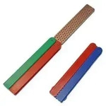 Barke DMT Doppelseitiger-Abziehstein DIAMANT mit Griff, rot/blau