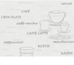 Rasch Vliestapete Kaffee Wei&szlig;, Grau, Strukturiert (10,05x0,53 m)