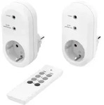 HAMA Funksteckdose mit Fernbedienung, 3500W, Funksteckdose, 2er-Pack