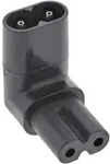 INLINE Netzadapter IEC 60320 C8 / C7, oben/unten gewinkelt 2pol,