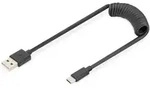 DIGITUS AK-300430-006-S USB &Iacute; Typ A zu USB &Iacute; Type C Spring Kabel TPE USB 2.0, PD60W