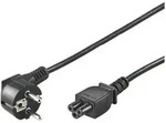 GOOBAY Netzanschlusskabel (Schutzkontakt) abgewinkelt, 1,8 m, Schwarz, 1.8 m -