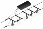 PAULMANN CorDuo Seilsystem Sheela Basisset GU5,3 max. 5x10W 230/12V Schwarz matt