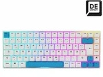 SHARKOON Skiller SGK50 S3 PBT, wei&szlig;/hellblau, LEDs RGB, hot-swap, Gateron G Pro 3.0