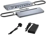 I-TEC Metal Ergonomic 3x 4K Display Docking Station, inkl. 100W-Netzteil, USB-C 3.0
