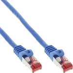 INLINE Patchkabel, S/FTP (PiMf), Cat,6, 250MHz, PVC, CCA, blau, 0,25m