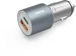 HAMA Auto-Schnellladeger&auml;t 1x USB-C PD 1x USB-A QC 38W Metall silber