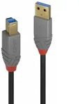 LINDY 5m USB 3.2 Typ A an B Kabel, 5GBit/s, Anthra Line