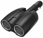 HAMA 2-fach-Verteiler f&uuml;r Zigarettenanz&uuml;nderbuchse 180&oslash; Gelenkstecker 12V schwarz