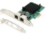 DIGITUS LAN-Adapter, 2x RJ-45, PCIe x1 low profile bracket, Intel chipset