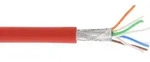 INLINE Patchkabel, S/FTP (PiMf), Cat,6A, 500MHz, halogenfrei, Kupfer, rot, 100m